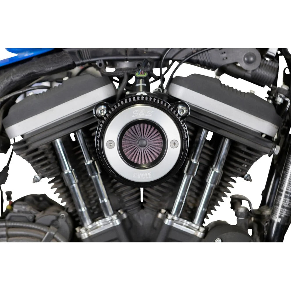 Harley-Davidson Sportster (07-22) Air Stinger Stealth Air Cleaner Kit, Air Stinger / Stealth, Ring, sort / krom – S&S Cycle – produktdetalje 4