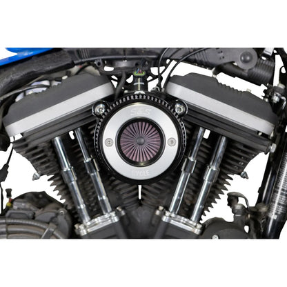 Harley-Davidson Sportster (07-22) Air Stinger Stealth Air Cleaner Kit, Air Stinger / Stealth, Ring, sort / krom – S&S Cycle – produktdetalje 4