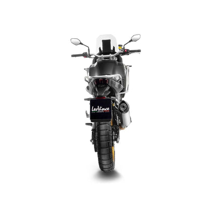 Kove 800 X (24-26) LeoVince LV One EVO slip-on – rustfri – titanium-look – ekstra produktvisning af lyddæmper, finish og detaljer 3