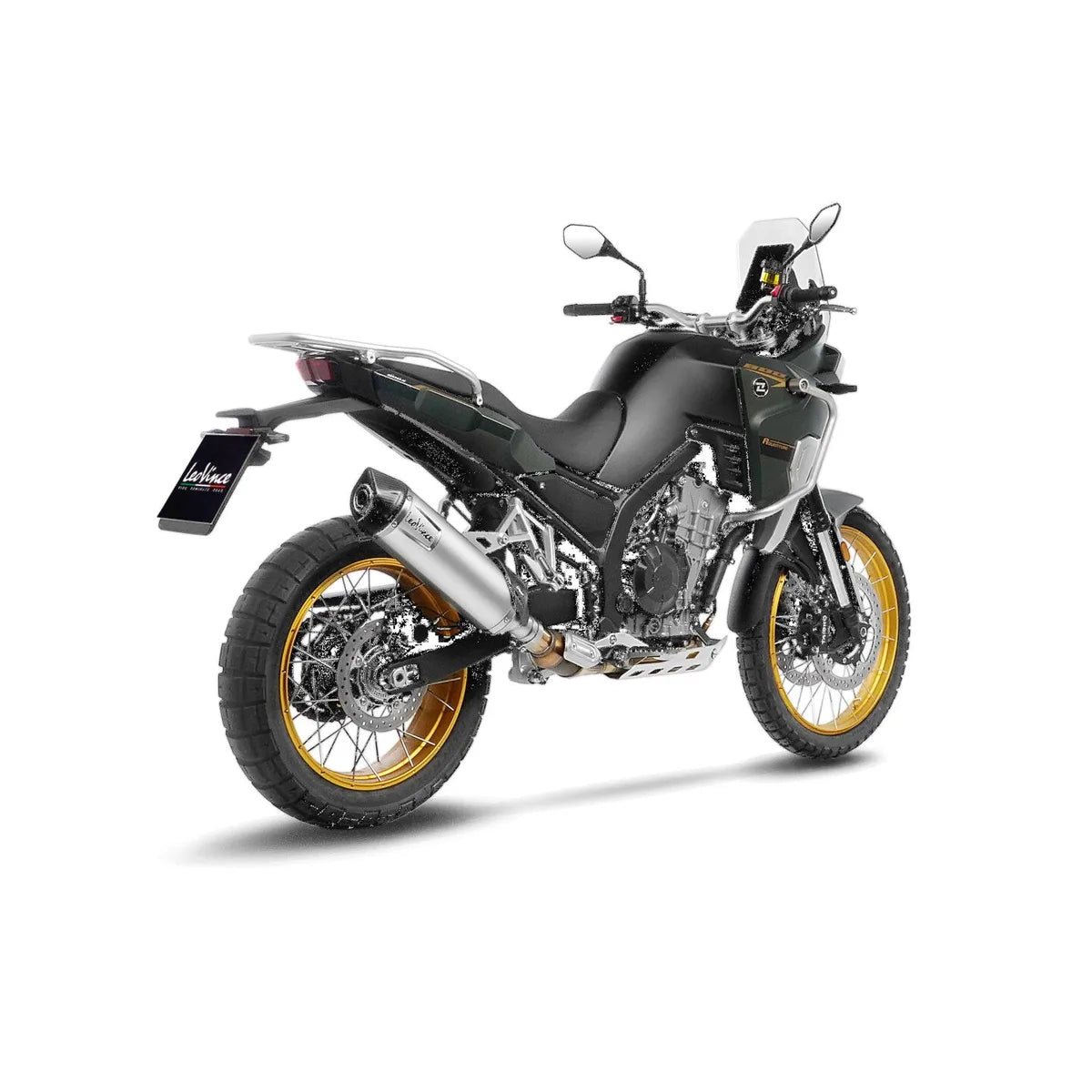 Kove 800 X (24-26) LeoVince LV One EVO slip-on – rustfri – titanium-look – ekstra produktvisning af lyddæmper, finish og detaljer 4