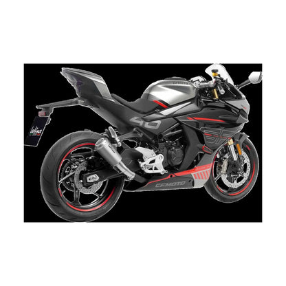 CFMOTO 450SR (23-24) m.fl. LeoVince LV-10 slip-on – rustfri – ekstra produktvisning af lyddæmper, finish og detaljer 2
