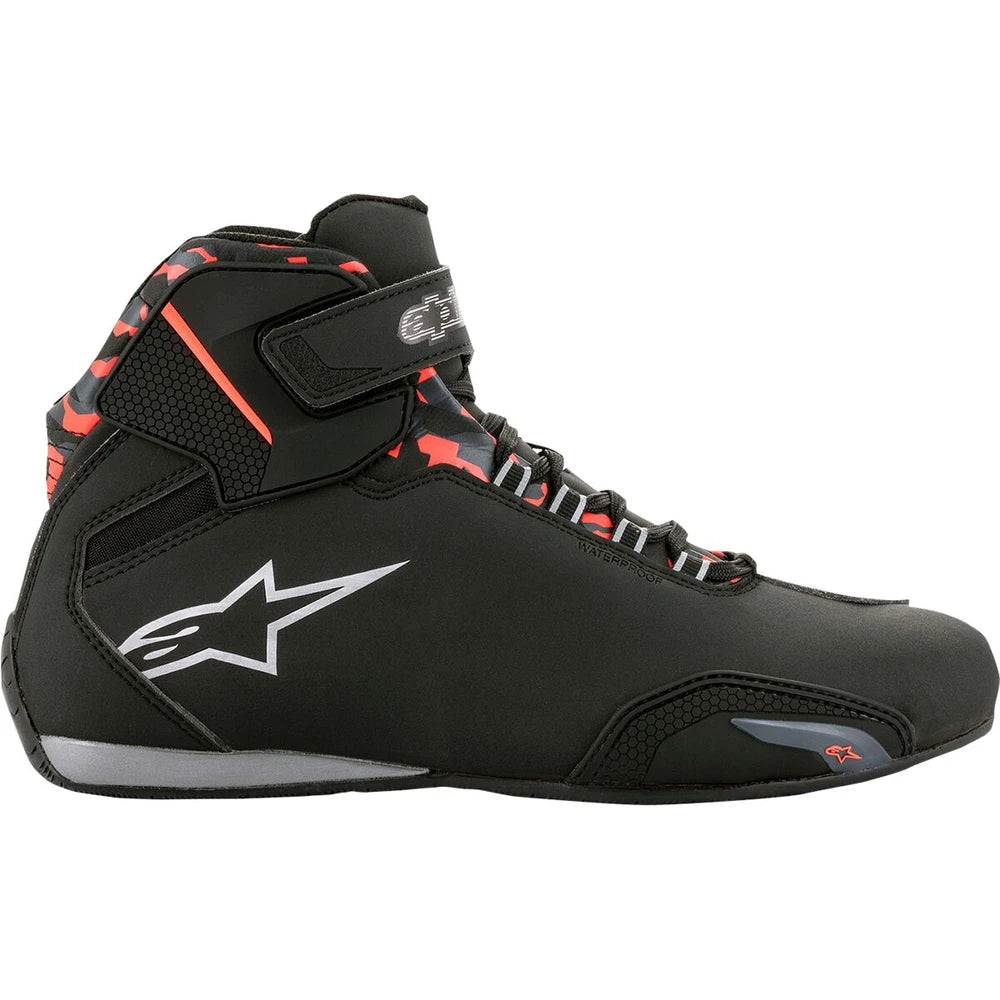 MC sko Sektor Waterproof, herre – Sort/Grå/Rød, str. US 6 fra Alpinestars – produktdetalje 4