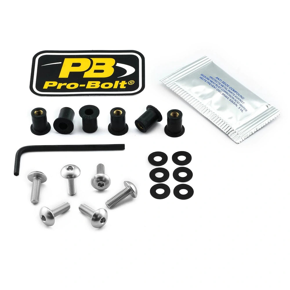 Kåbeboltsæt – 7075-T6 aluminium, sølv, SK6 – Pro-Bolt