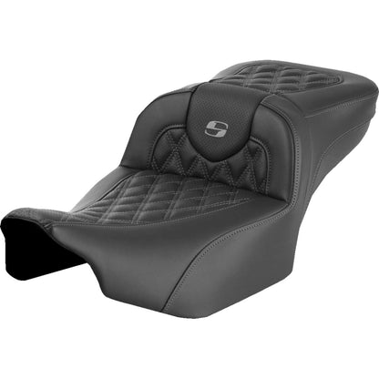 Harley-Davidson Touring (23-26) Roadsofa 2-up sæde Lattice Stitch/ Perforated grå syning Extended Reach (823-07-18402) – Saddlemen
