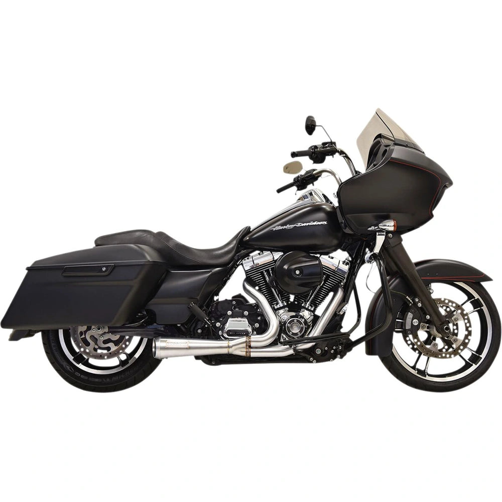 Harley-Davidson Touring (95-16) Road Rage 2-i-1 Short komplet udstødning, rå – Bassani