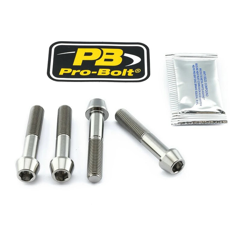Bremsekaliberboltsæt foran, 4 stk. – Grade 5 titanium, TIFBMON170 – Pro-Bolt