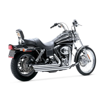 Harley-Davidson Dyna (91-05) Big Shots Staggered Exhaust System Chrome komplet udstødning, krom – Vance & Hines