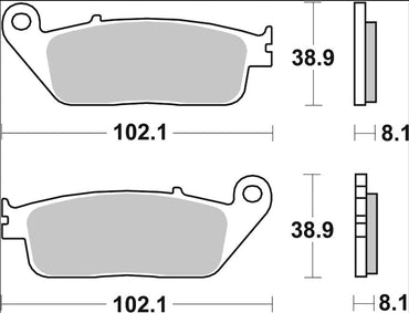 Ekstra produktbillede af Honda CB600F Hornet 98-12 bremseklodser – Brembo LA 07HO30LA