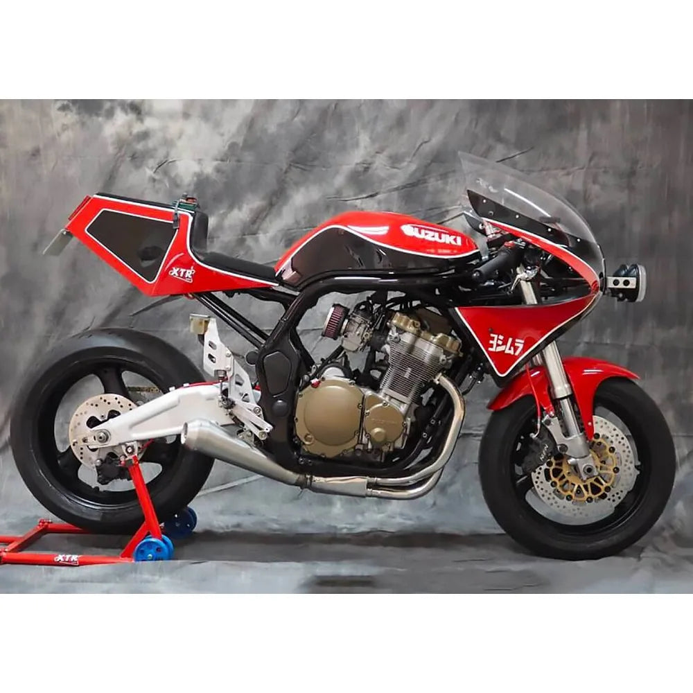 Universal GP Style slip-on lyddæmper, rustfrit stål – Spark – monteret på motorcykel, design og linjeføring, billede 5