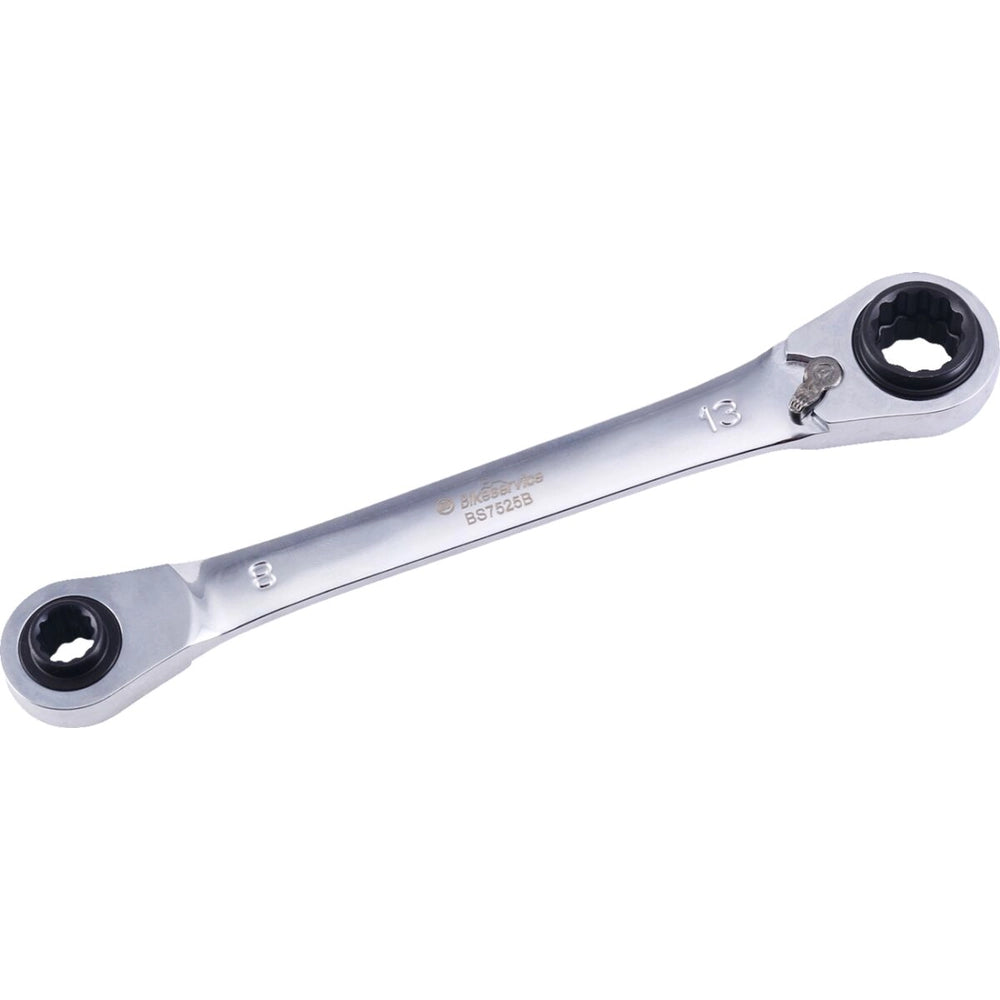 4-i-1 vendbar skraldenøgle 8/10/12/13 mm – BikeService BS7525B