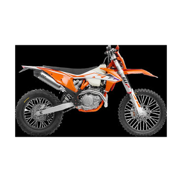 KTM EXC-F 350 (20-23) m.fl. LeoVince LV-X EVO slip-on – rustfri – ekstra produktvisning af lyddæmper, finish og detaljer 2