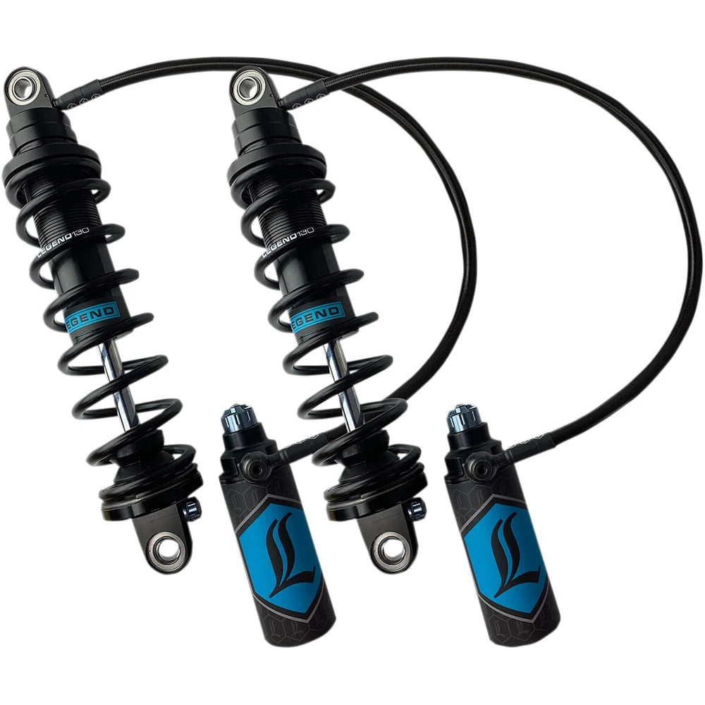 Legend Suspension Harley-Davidson Touring (96-08) REVO-ARC støddæmpersæt, 14", Standard Duty, remote reservoir, sort – produktbillede 2, varenr. 1310-1880