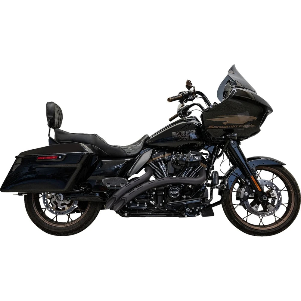 Harley-Davidson Touring (19-25) Sweeper Radial komplet udstødning, sort – 1F22FB – Bassani