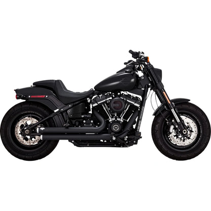Harley-Davidson Touring / Softail (18-24) Big Shots Staggered 2-into-2 komplet udstødning, sort – Vance & Hines – detaljebillede af udstødning og finish 2
