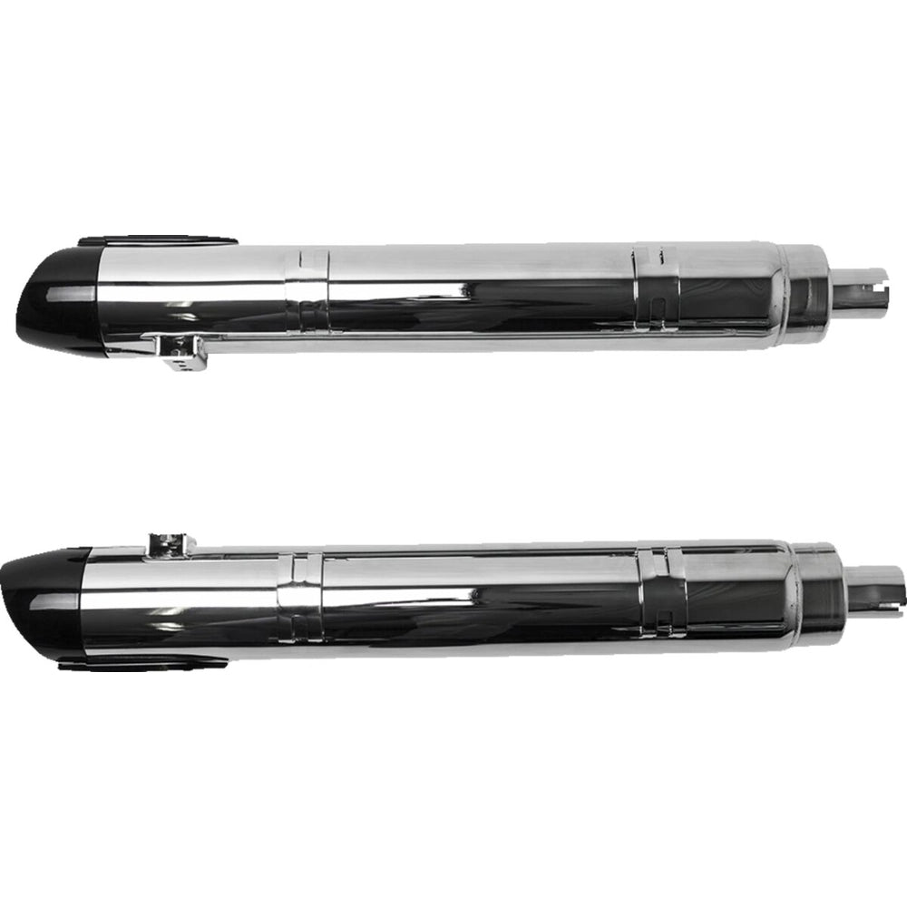 Indian Elite (14-26) 4" Broadhead Slip-On Mufflers, krom, Slash-Cut end cap – S&S Cycle