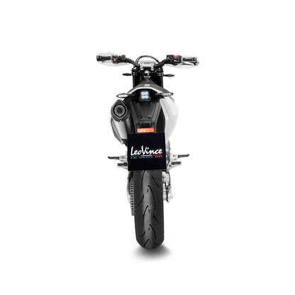 Husqvarna 701 Supermoto (21-24) m.fl. LeoVince LV One EVO slip-on – rustfri – godkendt – titanium-look – ekstra produktvisning af lyddæmper, finish og detaljer 2