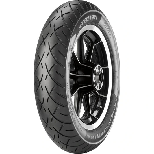 Metzeler ME 888 Marathon Ultra 180/50B21 74V TL – fordæk – originalt Metzeler MC-dæk med stabilitet, komfort og rolig kørefølelse.