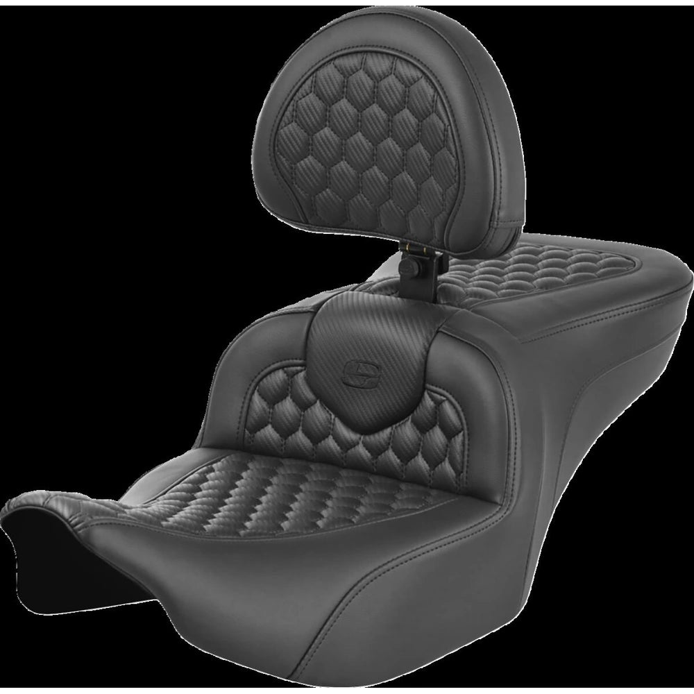 Harley-Davidson Touring (23-26) Roadsofa 2-up sæde Honeycomb med førerryglæn – Saddlemen