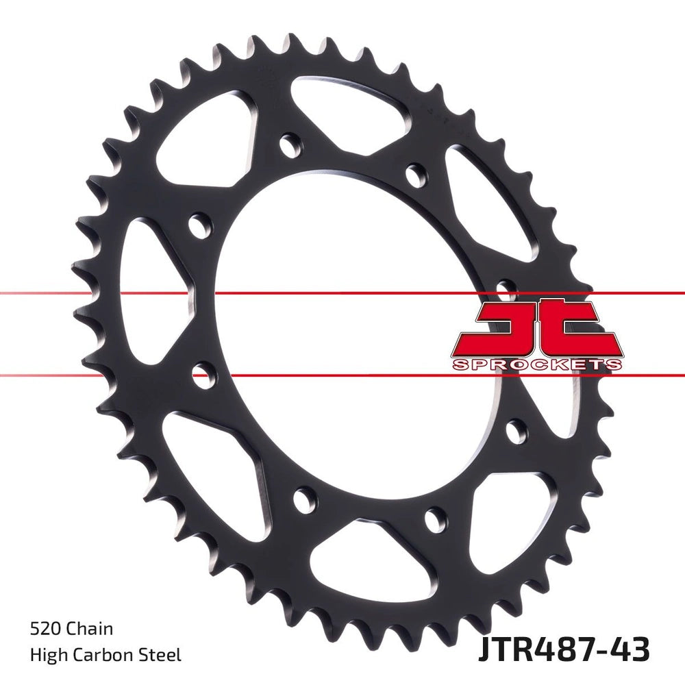Bagtandhjul 43T, 520 – stål, JTR487.43ZBK – JT Sprockets