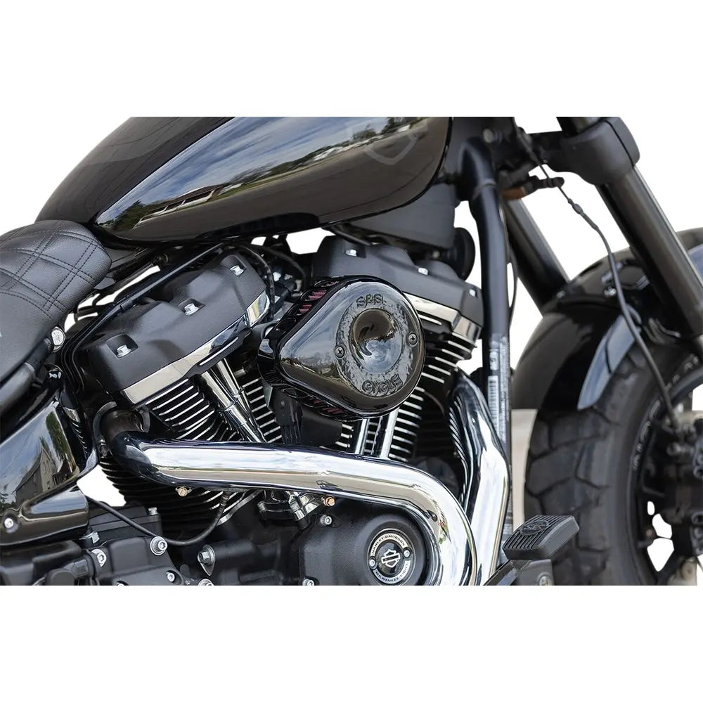 Harley-Davidson modeller (17-25) Mini Teardrop Stealth Air Cleaner Kit, Mini Teardrop, sort / Gloss – S&S Cycle – konstruktion og finish 5