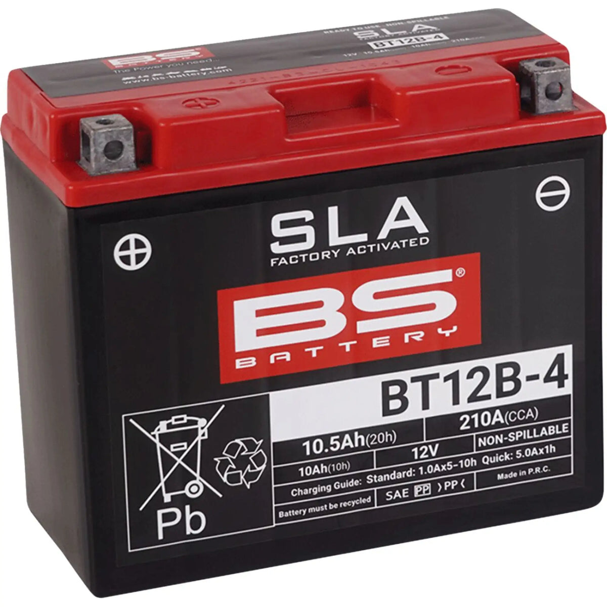 BS Battery BT12B-4 12V 10Ah 210A AGM MC batteri