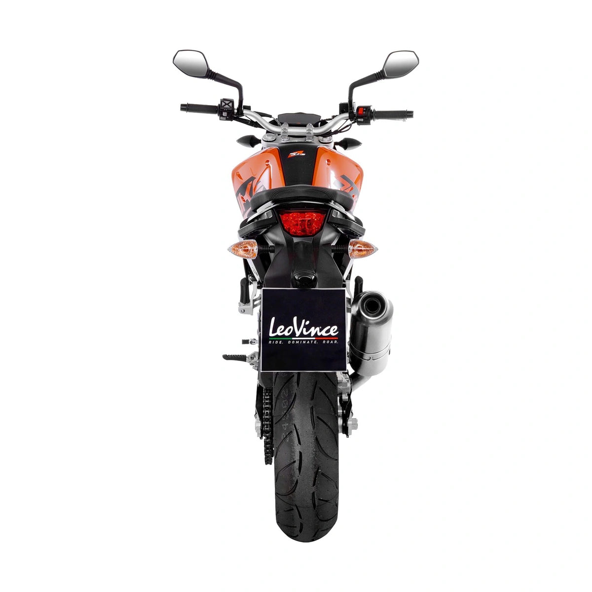 KTM 690 Duke (12-19) m.fl. LeoVince link pipe – rustfri – ekstra produktvisning af link pipe og monteringsdetaljer 3