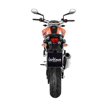KTM 690 Duke (12-19) m.fl. LeoVince link pipe – rustfri – ekstra produktvisning af link pipe og monteringsdetaljer 3