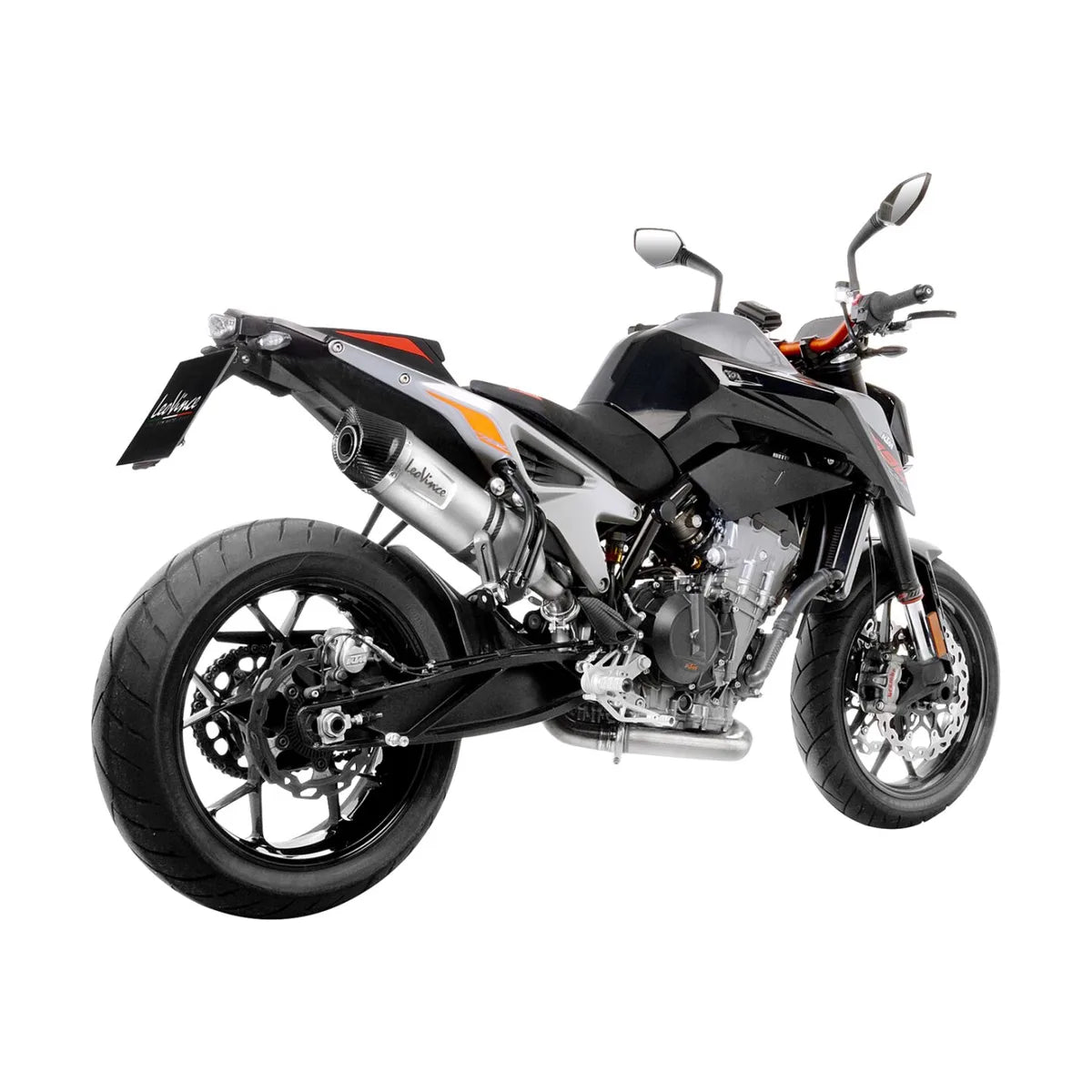 KTM 790 Duke (18-24) m.fl. LeoVince link pipe – rustfri – ekstra produktvisning af link pipe og monteringsdetaljer 3