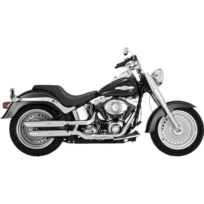 Harley-Davidson Softail (07-09) Twin Slash 3" slip-on, krom – Vance & Hines – detaljebillede af udstødning og finish 2