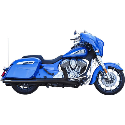 Indian Elite (14-26) 4" Broadhead Slip-On Mufflers, sort, Slash-Cut end cap – S&S Cycle – ekstra produktvisning 2