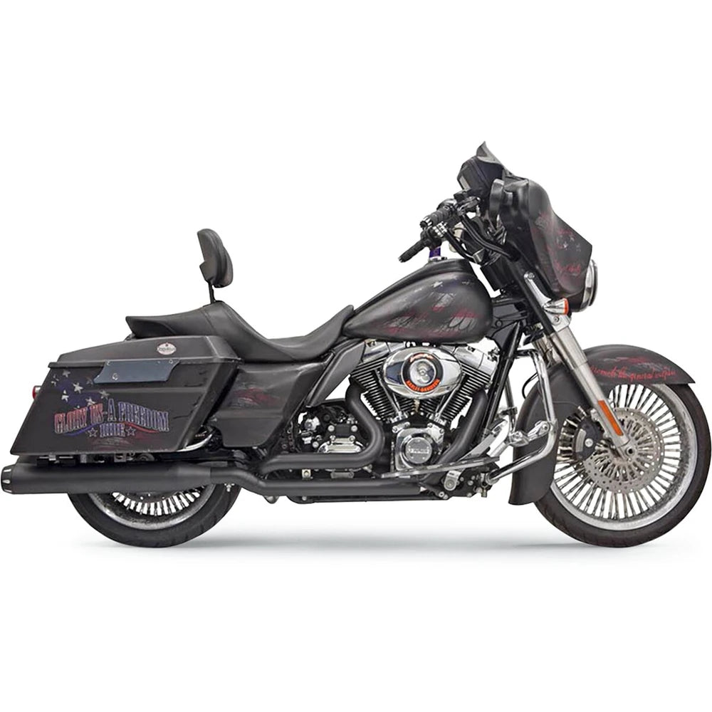 Harley-Davidson Touring (09-16) True Dual Down Under forrør, sort pulverlakeret – Bassani