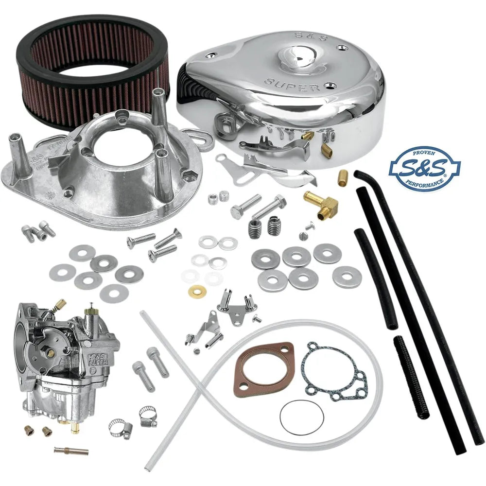 Harley-Davidson Evolution (83-92) Super E Carburetor Kit without Manifold, krom – S&S Cycle