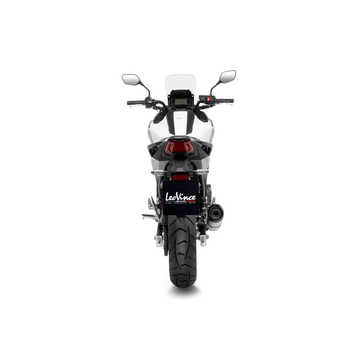 Honda NC750X (21-24) m.fl. LeoVince LV One EVO slip-on – rustfri – titanium-look – ekstra produktvisning af lyddæmper, finish og detaljer 3