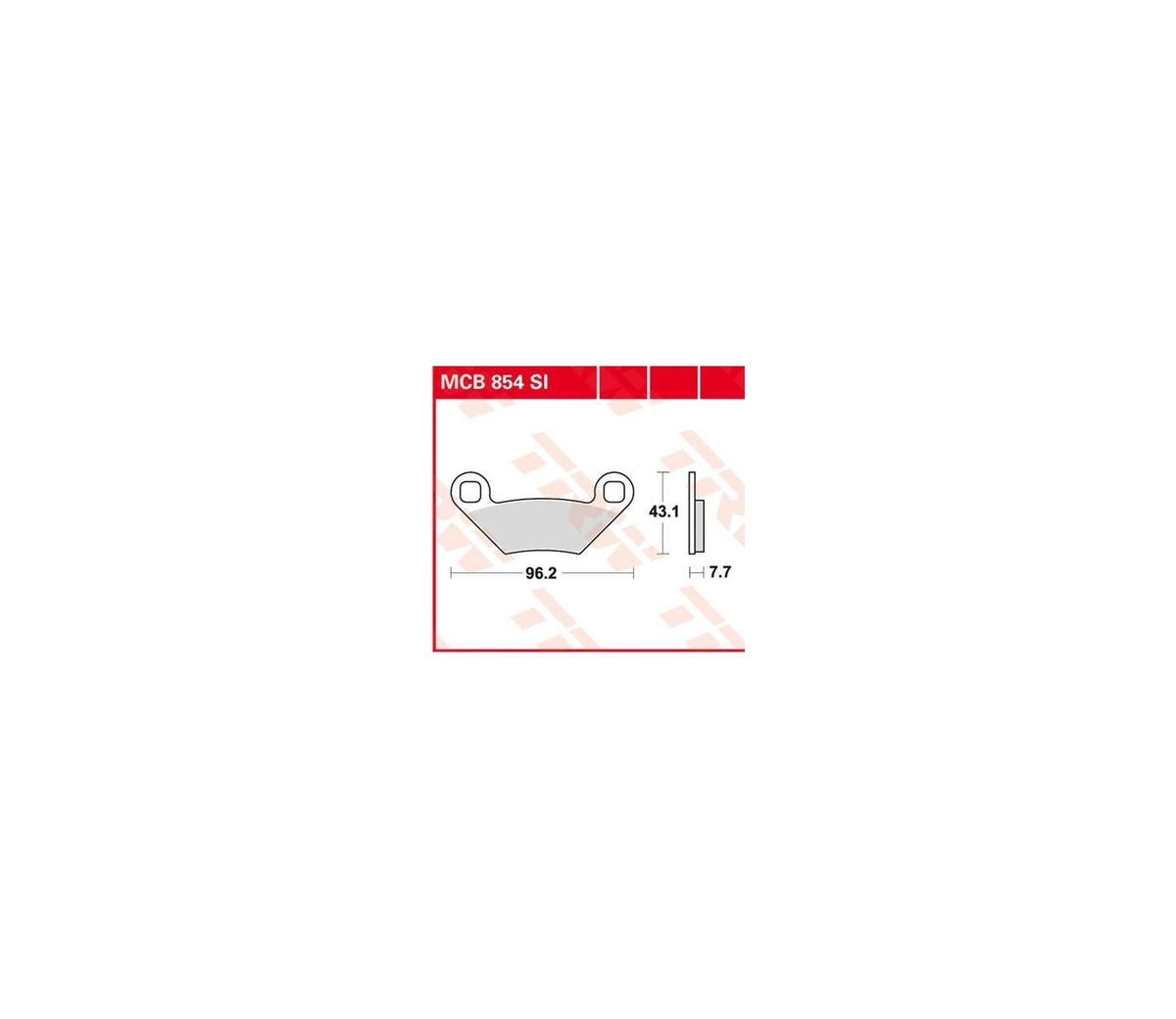 Polaris RANGER RZR 800 4X4 08-14 m.fl. – SI sinterbremseklodser til offroad foran/bag – TRW MCB854SI – produktillustration