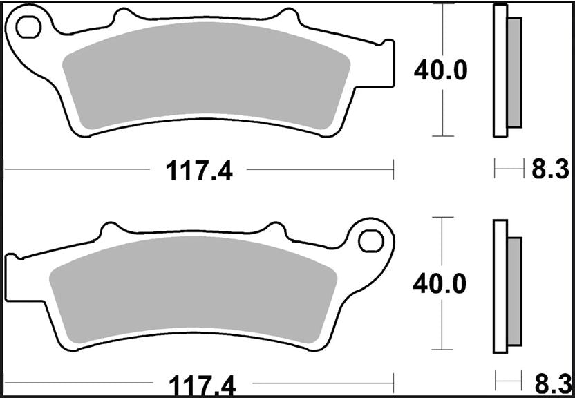 Ekstra produktbillede af Piaggio BEVERLY 350 I.E. ST Sport Touring 12-16 bremseklodser – Brembo XS 07045XS