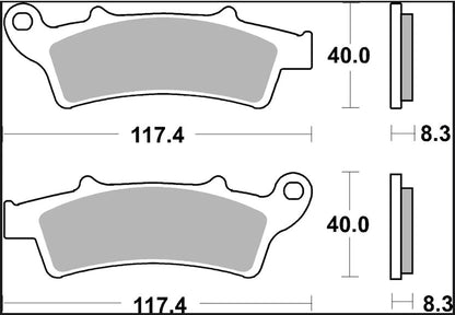 Ekstra produktbillede af Piaggio BEVERLY 350 I.E. ST Sport Touring 12-16 bremseklodser – Brembo XS 07045XS