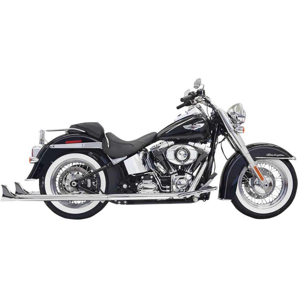 Harley-Davidson Softail (89-17) True Duals komplet udstødning med Fishtail-dæmpere, krom, 36", 2-1/4" – Bassani