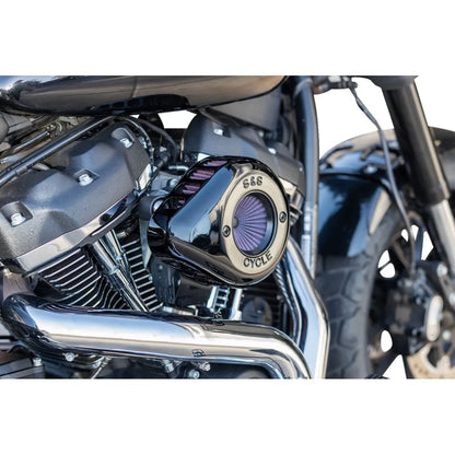 Harley-Davidson modeller (17-24) Air Stinger Stealth Air Cleaner Kit, Air Stinger / Stealth, Teardrop, sort – S&S Cycle – alternativ vinkel 3