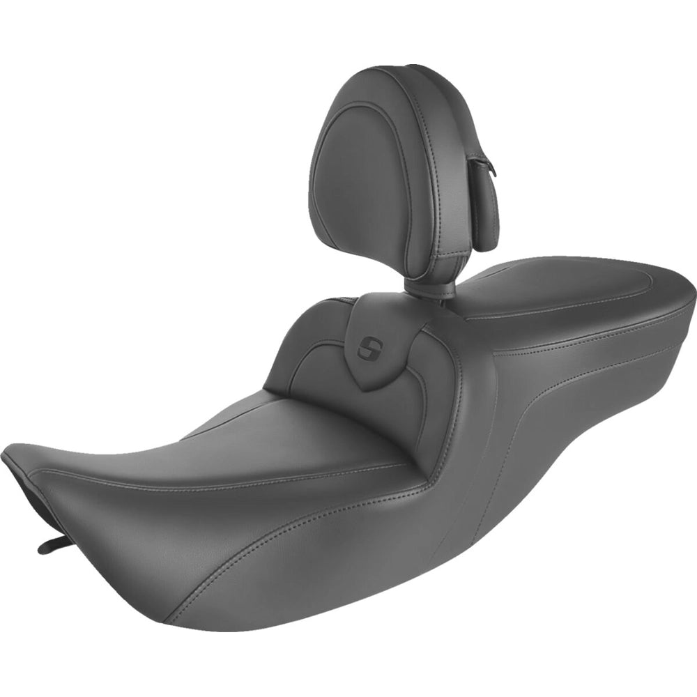 Harley-Davidson Touring (97-07) Roadsofa 2-up sæde med førerryglæn (897-06-187BR) – Saddlemen