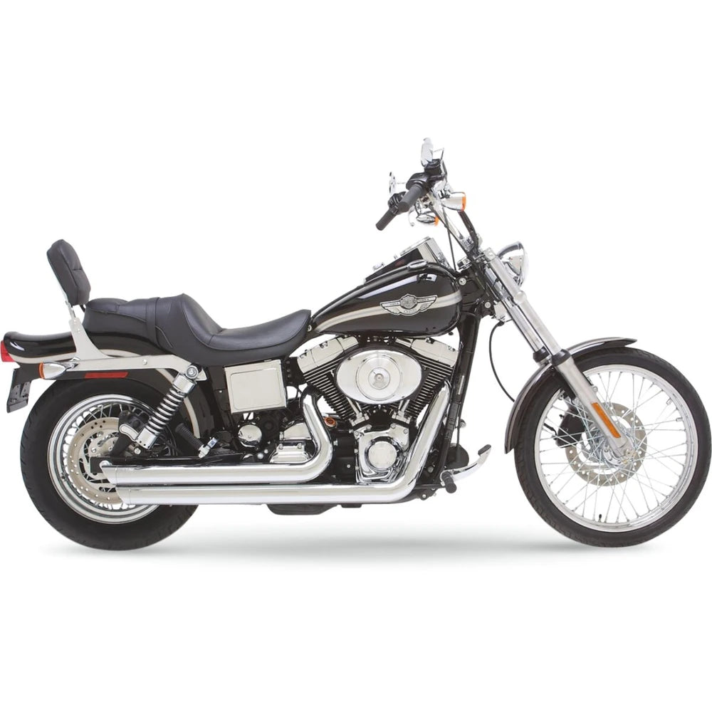 Harley-Davidson Dyna (91-05) Big Shots Staggered komplet udstødning, krom – Vance & Hines