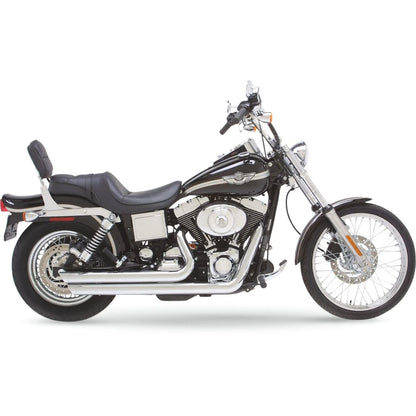 Harley-Davidson Dyna (91-05) Big Shots Staggered komplet udstødning, krom – Vance & Hines