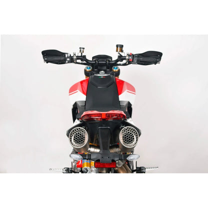 Ducati HYPERMOTARD 950 (19-25) GRID-O slip-on, titanium – Spark – monteret på motorcykel, design og linjeføring, billede 4