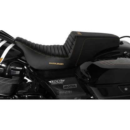 Harley-Davidson Touring (08-24) Step-Up 2-up sæde Front Tuck-n-Roll, 18,5 cm (7-1/4") – Saddlemen – ekstra produktvisning med fokus på form, polstring, syninger og finish – billede 2