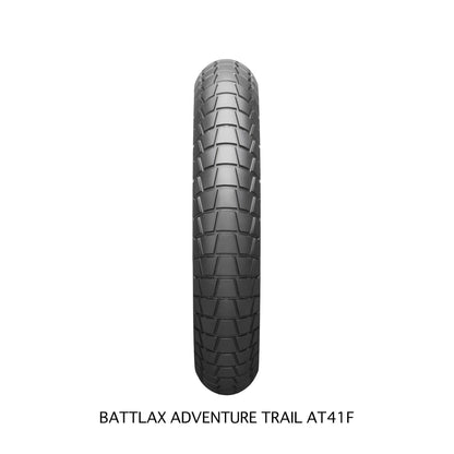 Bridgestone Battlax Adventure Trail AT41 110/80R19 59V TL – fordæk – originalt Bridgestone fordæk med sikre vejegenskaber og råt adventure-look. Køb hos Mo2parts. Produktbillede 2.