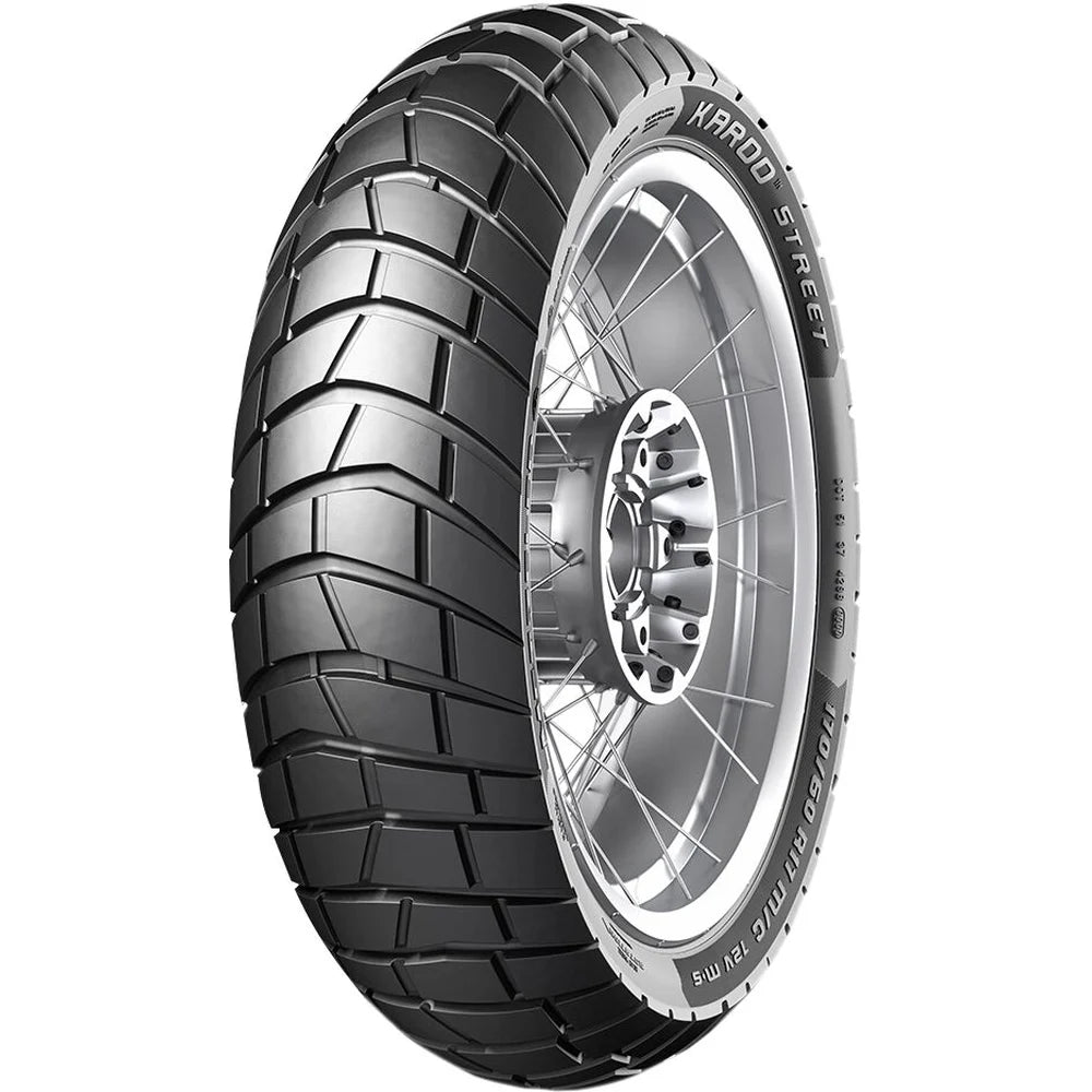 Metzeler Karoo Street 150/70R18 70H TL – bagdæk – originalt Metzeler MC-dæk med kontrol på asfalt og løst underlag.