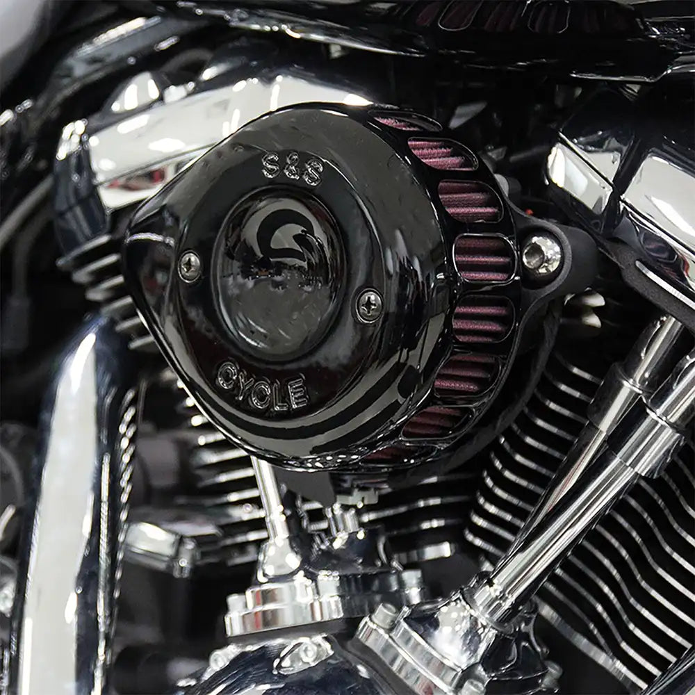 Harley-Davidson modeller (17-25) Mini Teardrop Stealth Air Cleaner Kit, Mini Teardrop, sort / Gloss – S&S Cycle – yderligere produktvisning 6