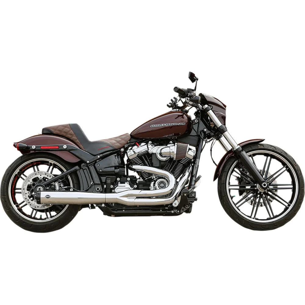 Harley-Davidson Softail / Dyna (18-23) SuperStreet 2:1 Exhaust System, krom, Straight-Cut end cap – S&S Cycle – ekstra produktvisning 2