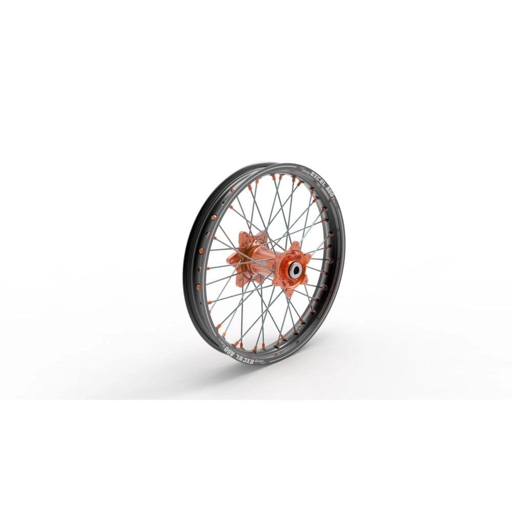 Kite Elite A60 MX/Enduro baghjul 19x2.15 til KTM/Husqvarna 2023–2027 – orange, sølv eger