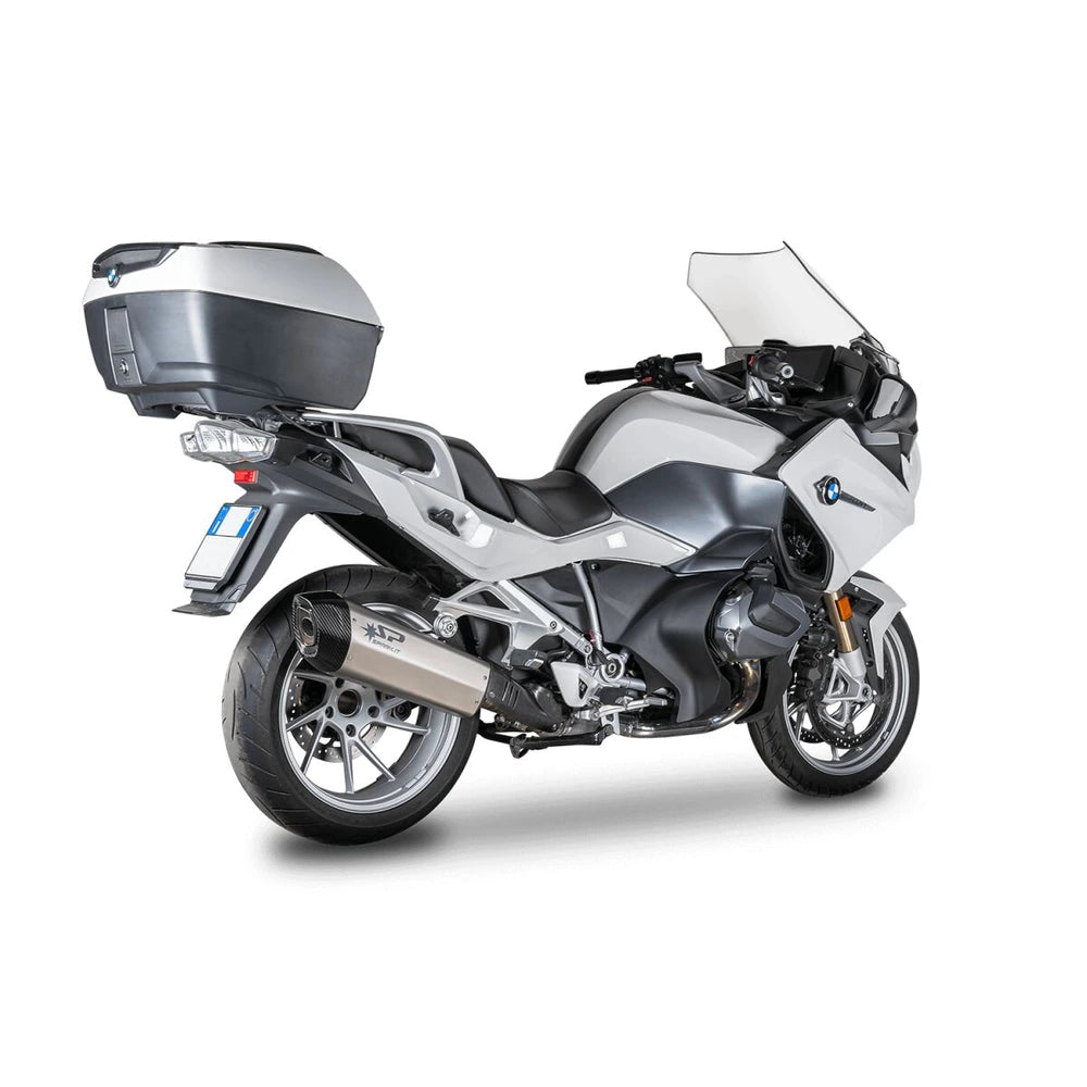 BMW R 1250 RT (19-24) Fighter Evo slip-on, titanium – Spark – produktdetalje fra alternativ vinkel, billede 3