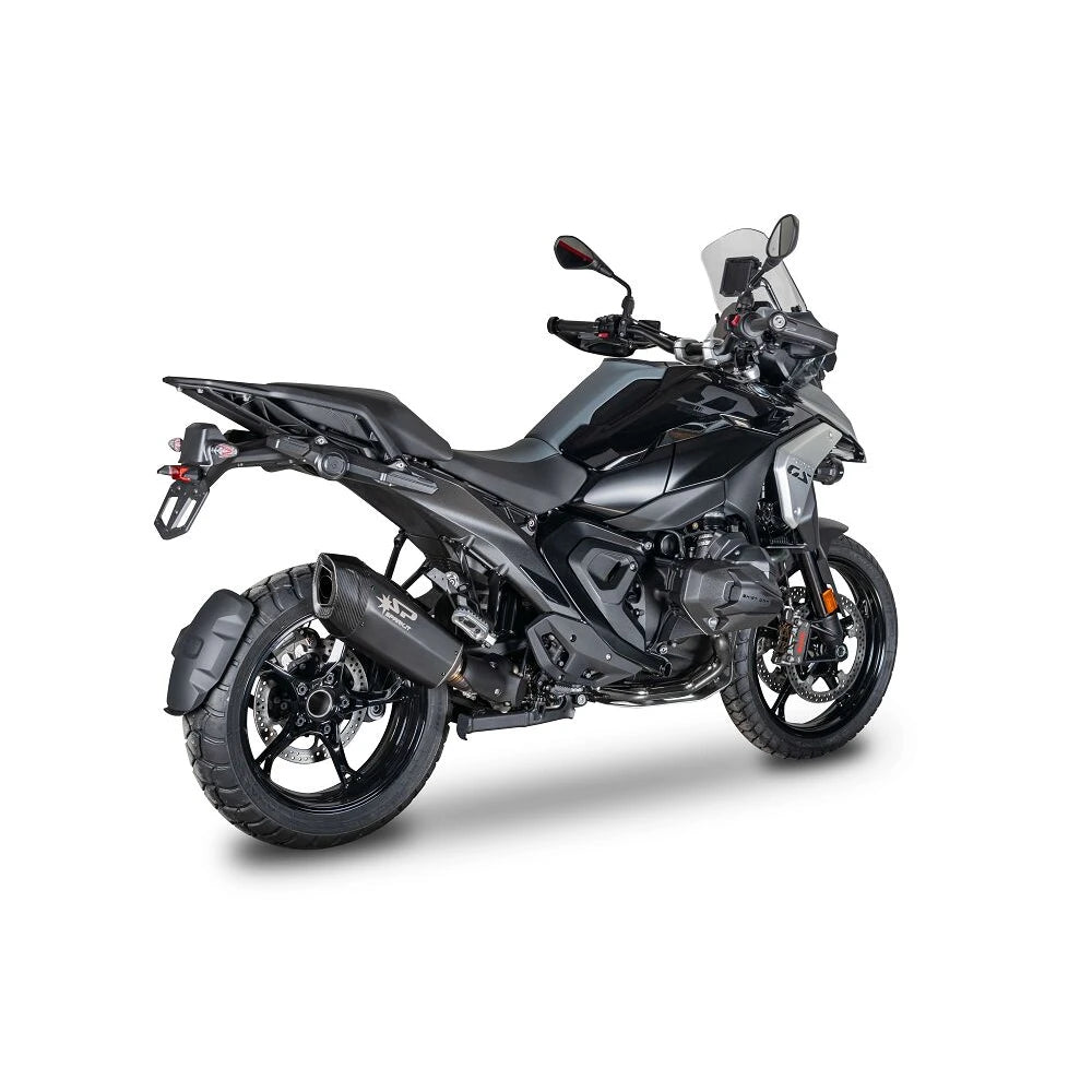 BMW R 1300 GS (23-26) Fighter Evo slip-on, sort – Spark – produktdetalje fra alternativ vinkel, billede 4